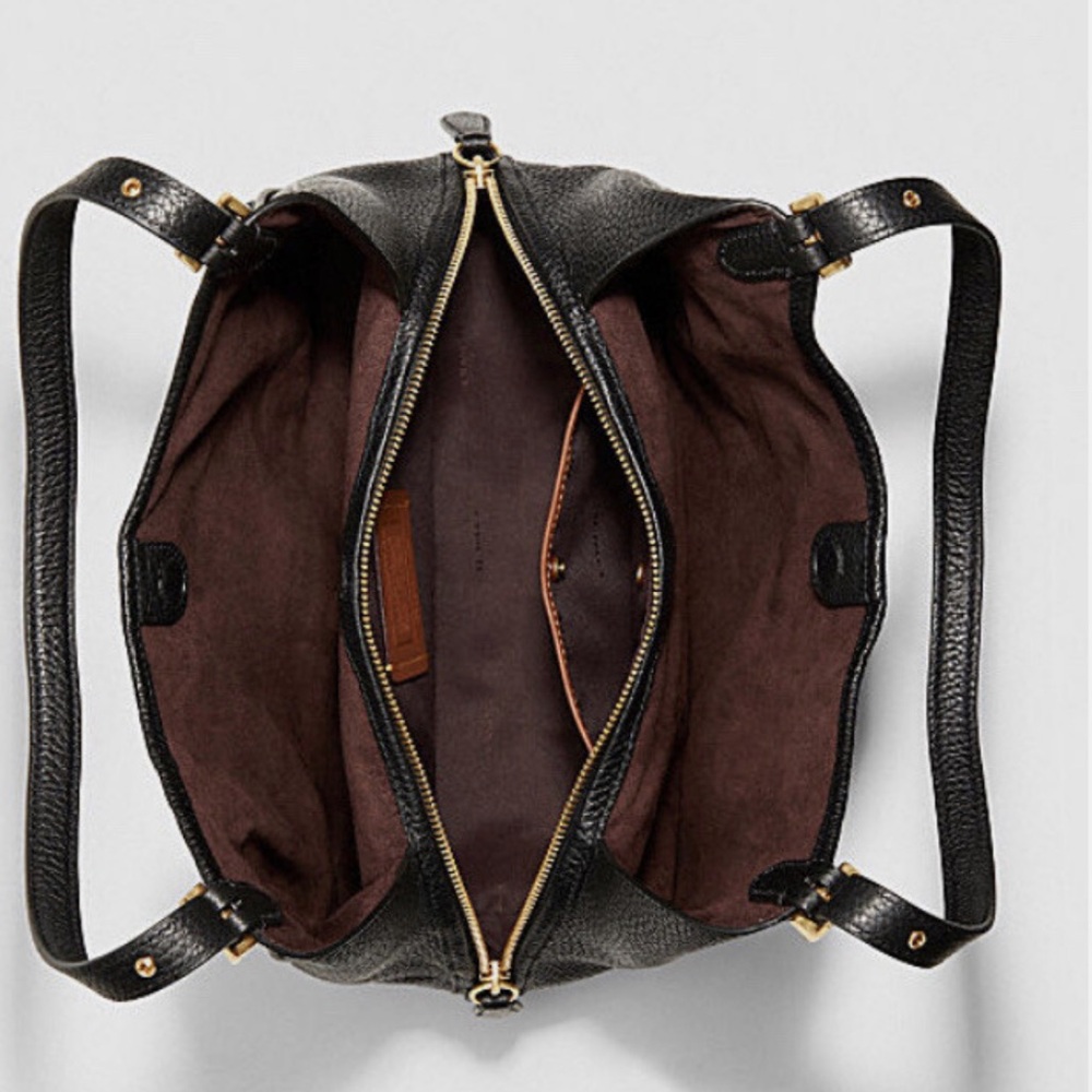 Coach Black and Gold Textured Shoulder Bag - Picture 3 of 13
